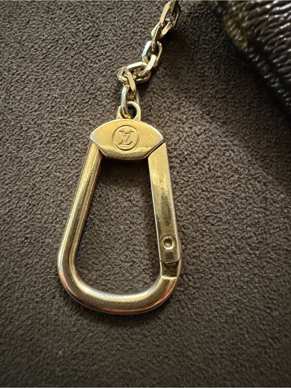 Louis Vuitton Monogram Canvas Key Pouch in Brown and Gold - Picture 4 of 6